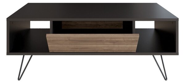Mistico dohányzóasztal, fekete-dió, 120 cm