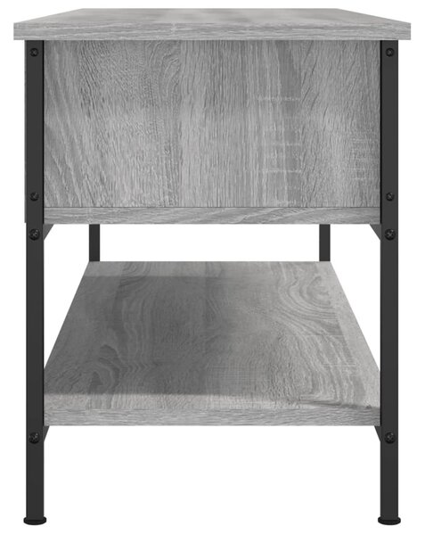 Szürke sonoma színű szerelt fa TV-szekrény 100 x 35 x 45 cm