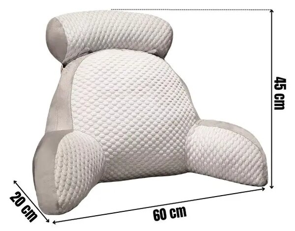 Tricomfort™ Nagyméretű Háttámasz Párna, Világosszürke