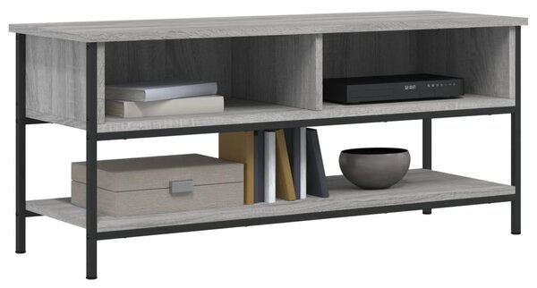 Szürke sonoma színű szerelt fa TV-szekrény 100 x 35 x 45 cm