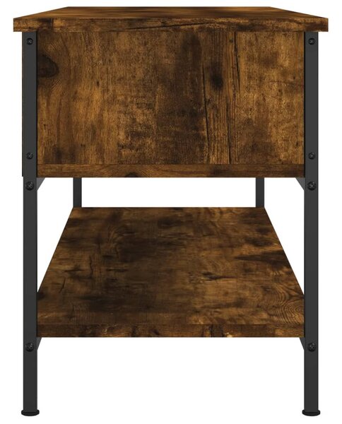 Füstös tölgy színű szerelt fa TV-szekrény 100 x 35 x 45 cm