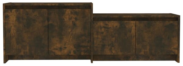 Füstös tölgy színű szerelt fa TV-szekrény 146,5x35x50 cm