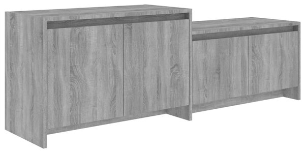 Szürke sonoma szerelt fa TV-szekrény 146,5x35x50 cm