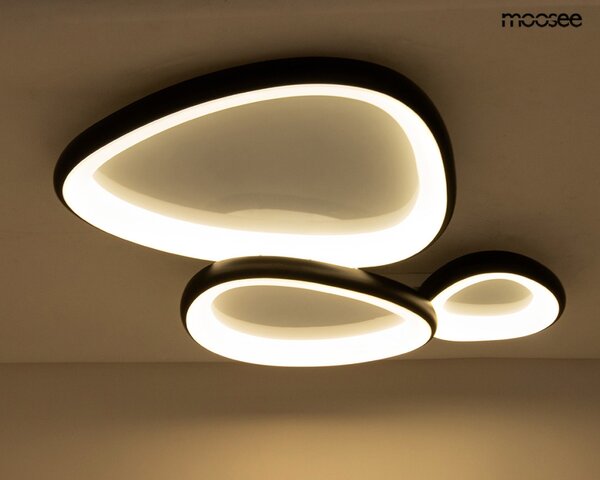 Moosee AREA 3 LED Mennyezeti Lámpa Fekete Organikus Forma