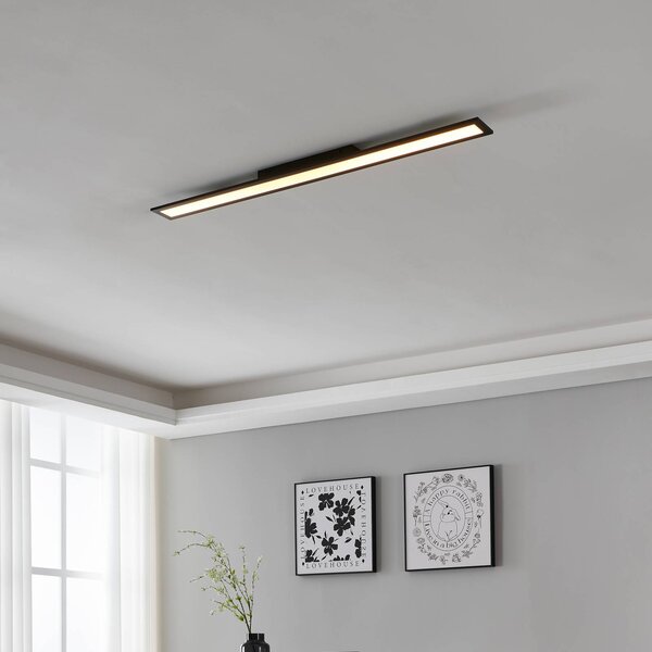 EGLO connect Salobrena-Z LED mennyezeti lámpa, 120x10cm, fekete, dimmelhető, Fekete, Nappali / Étkező, Alumínium, Modern