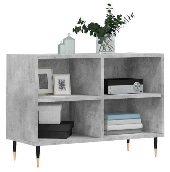 Betonszürke szerelt fa TV-szekrény 69,5x30x50 cm