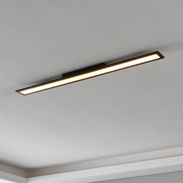EGLO connect Salobrena-Z LED mennyezeti lámpa, 120x10cm, fekete, dimmelhető, Fekete, Nappali / Étkező, Alumínium, Modern