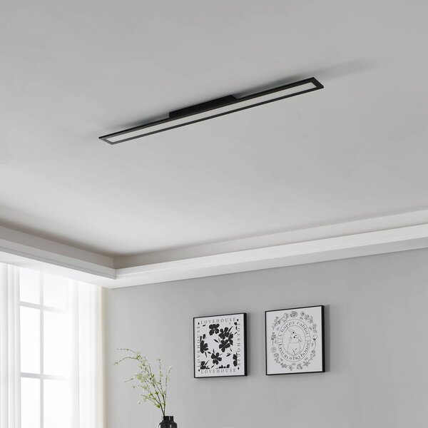 EGLO connect Salobrena-Z LED mennyezeti lámpa, 120x10cm, fekete, dimmelhető, Fekete, Nappali / Étkező, Alumínium, Modern