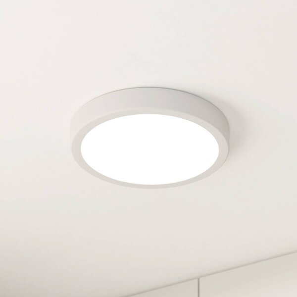 EGLO LED mennyezeti lámpa Fueva 5 IP44 3000K fehér Ø21cm, Fehér / opál, Fürdőszoba, fém