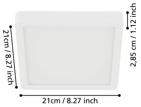 EGLO LED mennyezeti lámpa Fueva 5 IP44 3000K fekete Ø21cm, Fekete, Fürdőszoba, fém