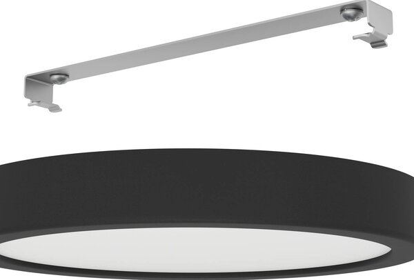 EGLO LED mennyezeti lámpa Fueva 5 IP44 3000K fekete Ø21cm, Fekete, Fürdőszoba, fém
