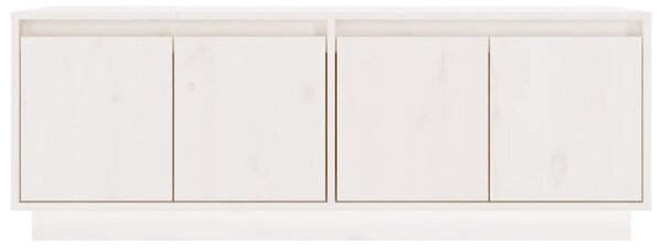 Fehér tömör fenyőfa TV-szekrény 110x34x40 cm