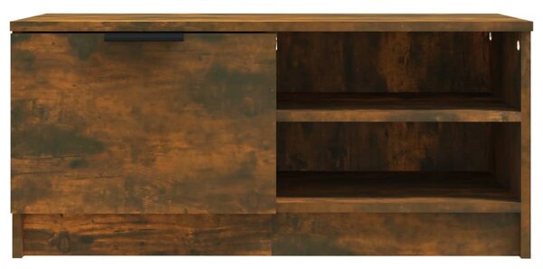 Füstös tölgyszínű szerelt fa TV-szekrény 80 x 35 x 36,5 cm
