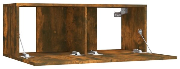 Füstös tölgy színű szerelt fa TV-szekrény 80 x 30 x 30 cm