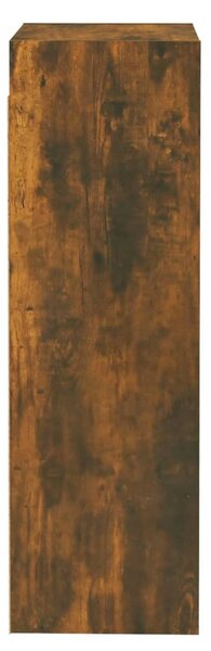 2 db füstös tölgy színű szerelt fa TV-szekrény 30,5x30x90 cm