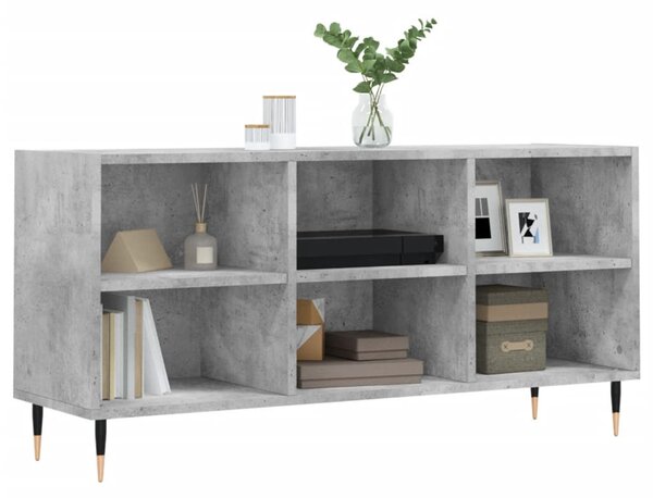 Betonszürke szerelt fa TV-szekrény 103,5x30x50 cm