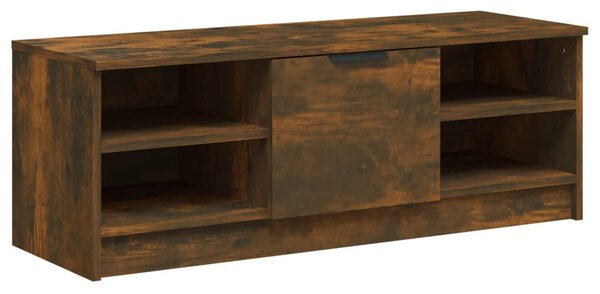 Füstös tölgyszínű szerelt fa TV-szekrény 102 x 35,5 x 36,5 cm