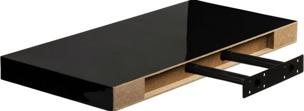 Fali polc STILISTA® Volato 70 cm - fekete fényes