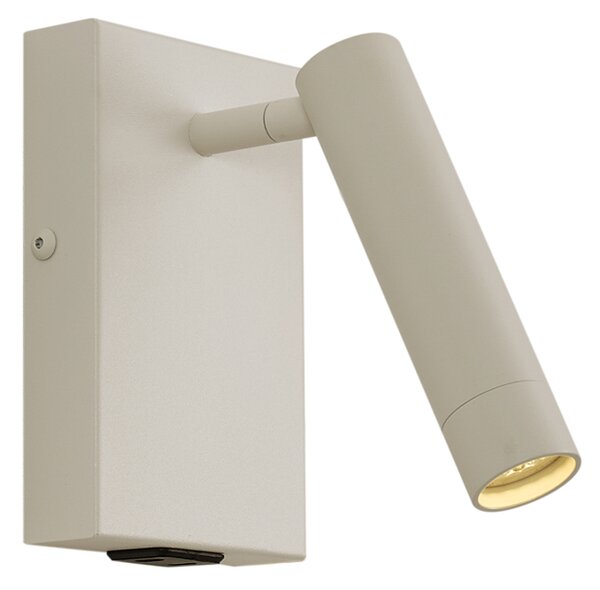 Modern bézs színű állítható fali lámpa USB-C csatlakozóval - Croft