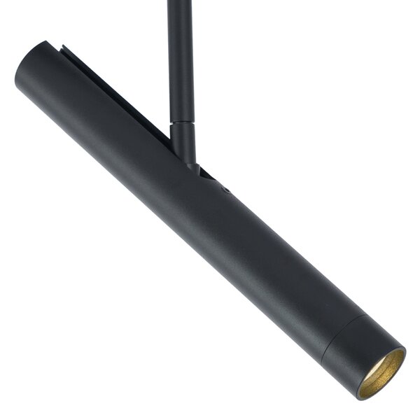 Modern fekete spotlámpa 1 fázisú sínrendszerhez - Slimline Avery