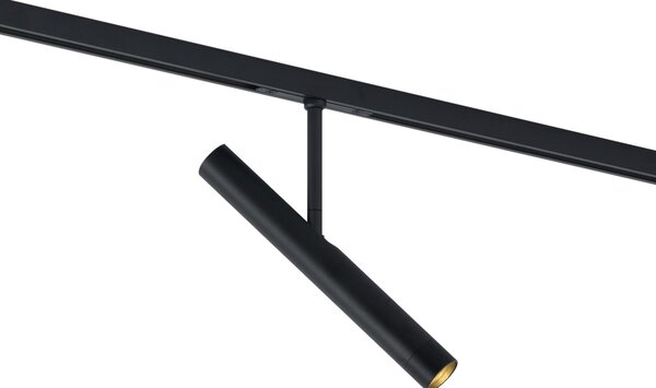 Modern fekete spotlámpa 1 fázisú sínrendszerhez - Slimline Avery