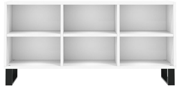 Fehér szerelt fa TV-szekrény 103,5x30x50 cm