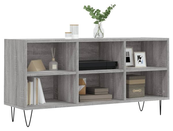 Szürke sonoma színű szerelt fa TV-szekrény 103,5x30x50 cm