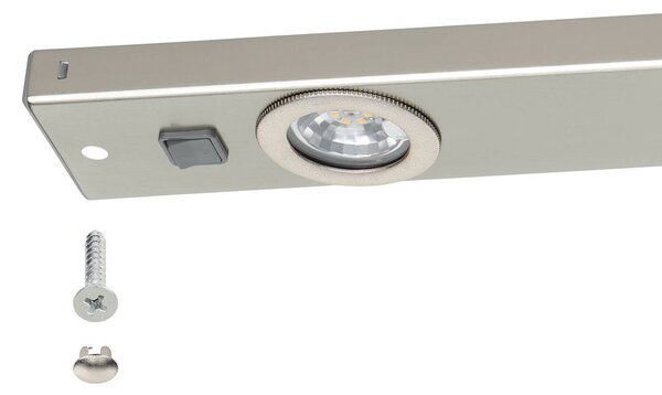 EGLO Kob LED pult alatti lámpa kapcsolóval, matt nikkel, Alu / szürke / cink, Konyha, fém, Modern