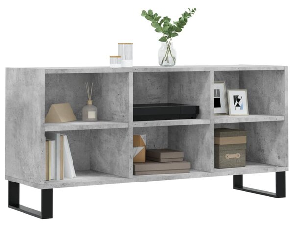 Betonszürke szerelt fa TV-szekrény 103,5x30x50 cm