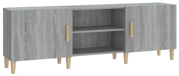 Szürke sonoma színű szerelt fa TV-szekrény 150x30x50 cm