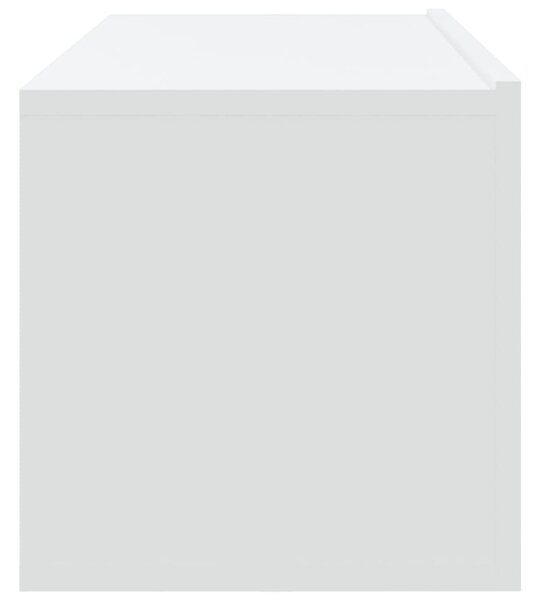 2 db fehér szerelt fa fali TV-szekrény 100 x 30 x 30 cm
