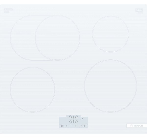 Bosch Serie 6 PIF612BB1E főzőlap Fehér Beépített 60 cm Zónás indukciós főzőlap 4 zóna