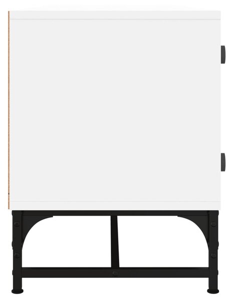 Fehér TV-szekrény üvegajtókkal 102 x 37 x 50 cm