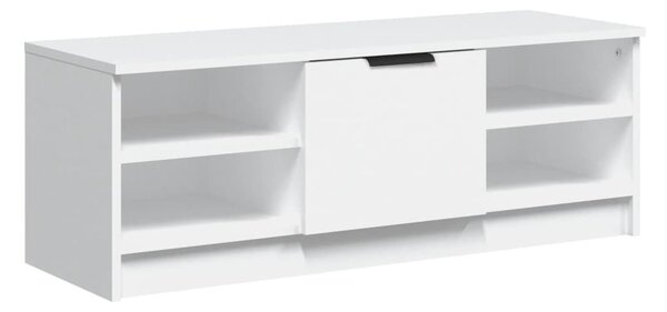 Fehér szerelt fa TV-szekrény 102 x 35,5 x 36,5 cm