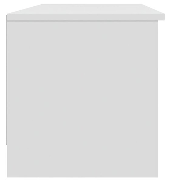 Fehér szerelt fa TV-szekrény 102 x 35,5 x 36,5 cm
