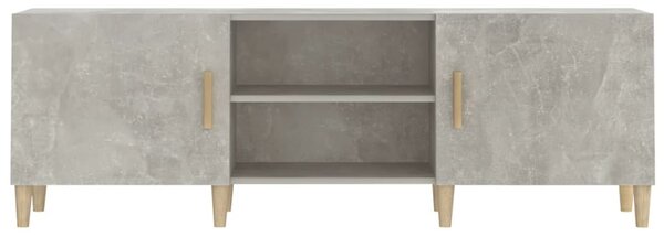 Betonszürke szerelt fa TV-szekrény 150 x 30 x 50 cm
