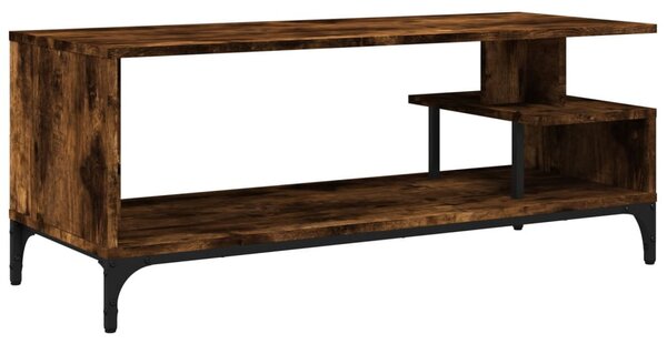 Füstös tölgy szerelt fa/porszórt acél TV-szekrény 102x40x41 cm