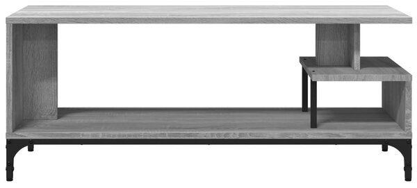 Szürke sonoma szerelt fa/porszórt acél TV-szekrény 102x40x41 cm
