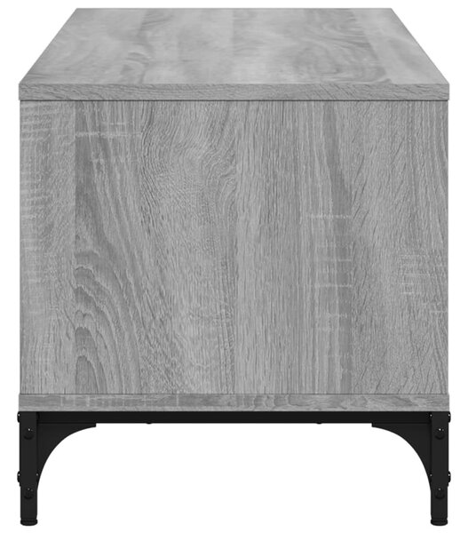 Szürke sonoma szerelt fa/porszórt acél TV-szekrény 102x40x41 cm