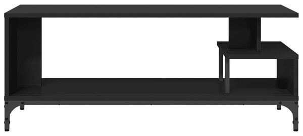Fekete szerelt fa/porszórt acél TV-szekrény 102 x 40 x 41 cm