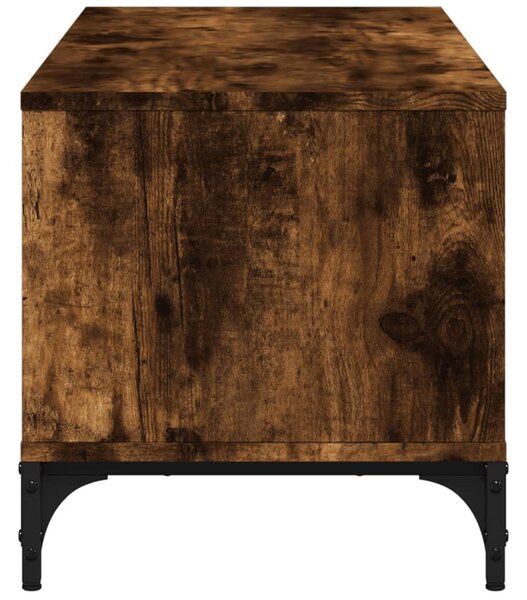 Füstös tölgy szerelt fa/porszórt acél TV-szekrény 102x40x41 cm