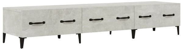 Betonszürke szerelt fa TV-szekrény 150 x 34,5 x 30 cm