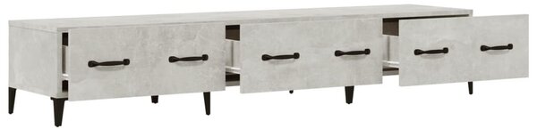 Betonszürke szerelt fa TV-szekrény 150 x 34,5 x 30 cm