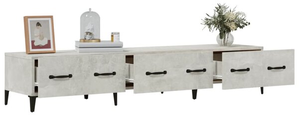 Betonszürke szerelt fa TV-szekrény 150 x 34,5 x 30 cm