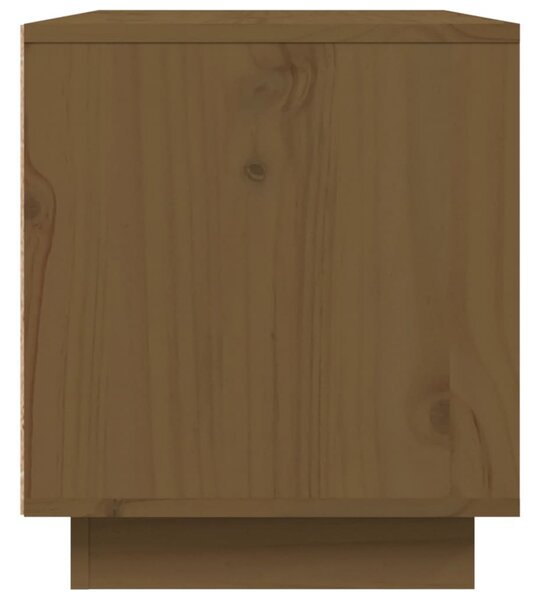 Mézbarna tömör fenyőfa TV-szekrény 80x35x40,5 cm