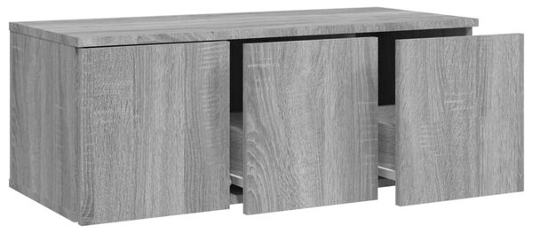 Szürke sonoma színű szerelt fa TV-szekrény 80x34x30 cm