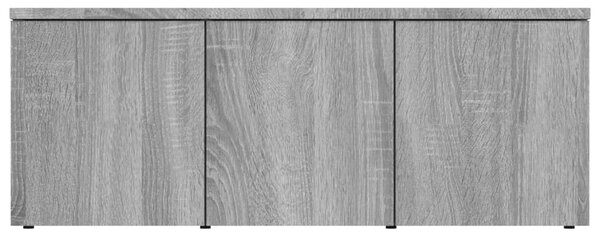 Szürke sonoma színű szerelt fa TV-szekrény 80x34x30 cm