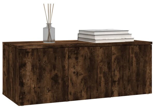 Füstös tölgy színű szerelt fa TV-szekrény 80 x 34 x 30 cm