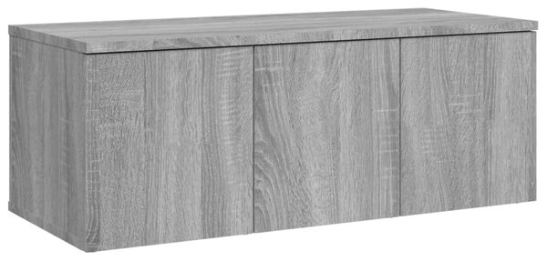 Szürke sonoma színű szerelt fa TV-szekrény 80x34x30 cm