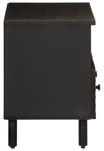 Fekete tömör mangófa TV-szekrény 70 x 33 x 46 cm